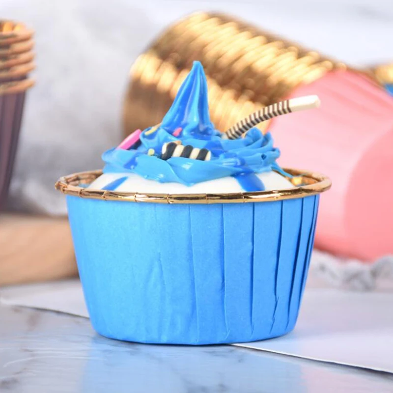 Cupcake Paper Cup Transparent Lid Cover pastry tools 50pcs for Baking Cups Muffin Paper Cup