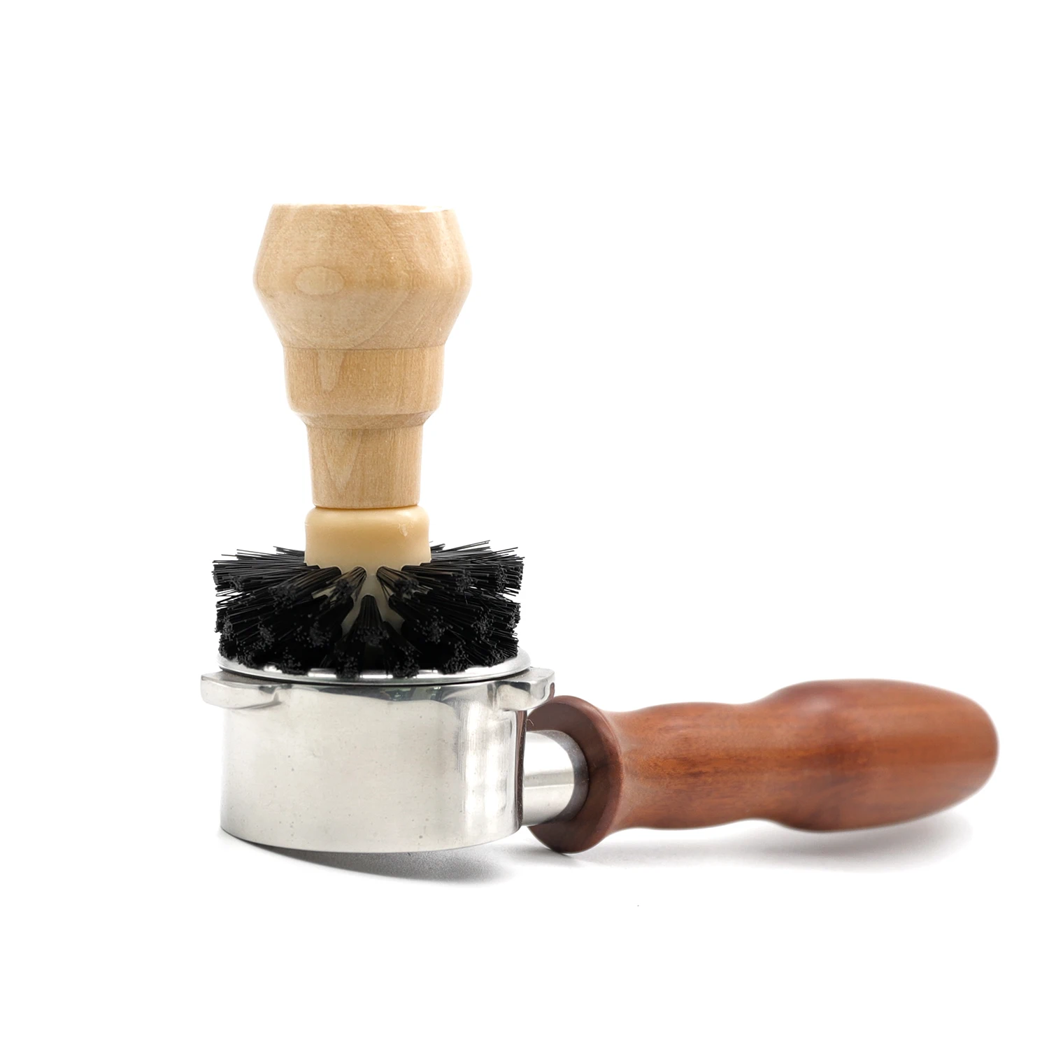Portafilter Cleaning Brush 51/54/58mm Professional Barista Espresso Coffee Cleaning Brush Tool with Wooden Handle