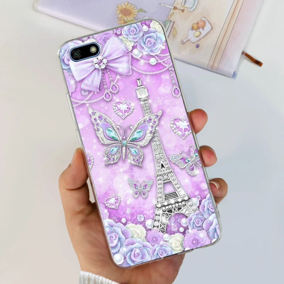 Luxury Painted Clear Silicone Soft Phone Case - Decorative Back Cover