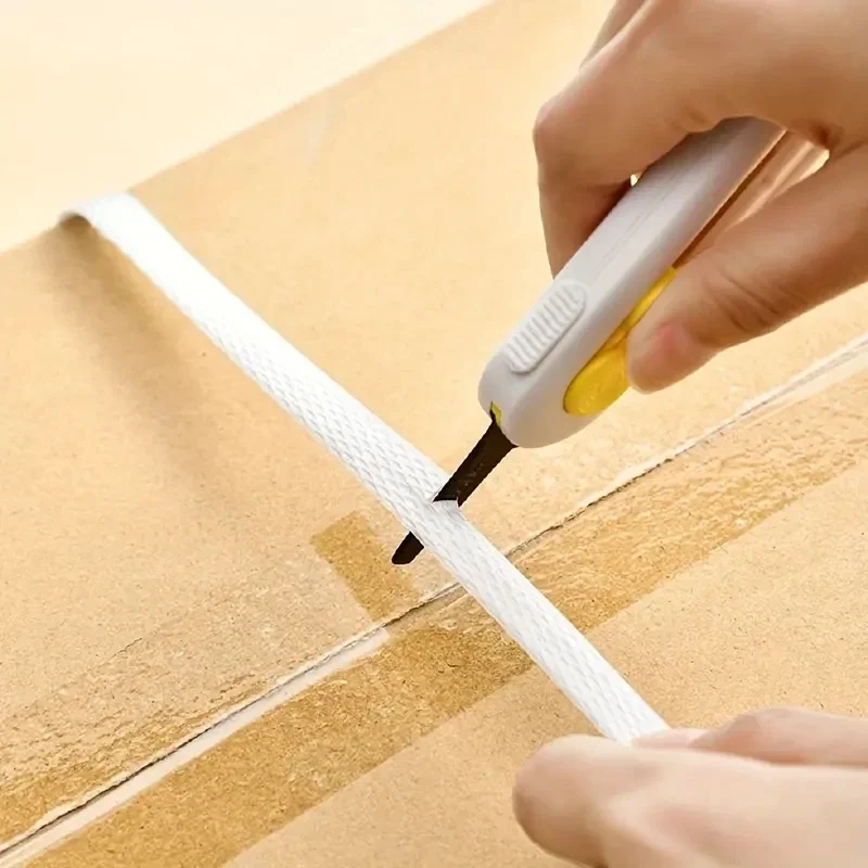 Box Cutter 1pc Magnetic Mini Retractable Blade Portable Letter Opener Paper Cutter Durable ABS Material