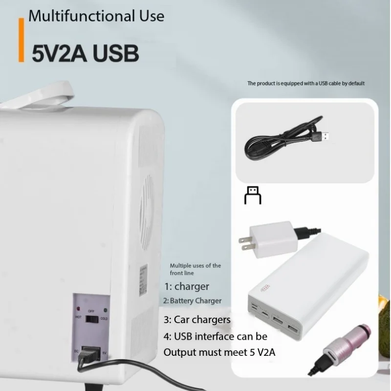 Mini Portable Fridge, USB Charging, Capacity 4L, Suitable for Cosmetics, Car, Kitchen, Home, Picnic, Camping, Keep Fresh
