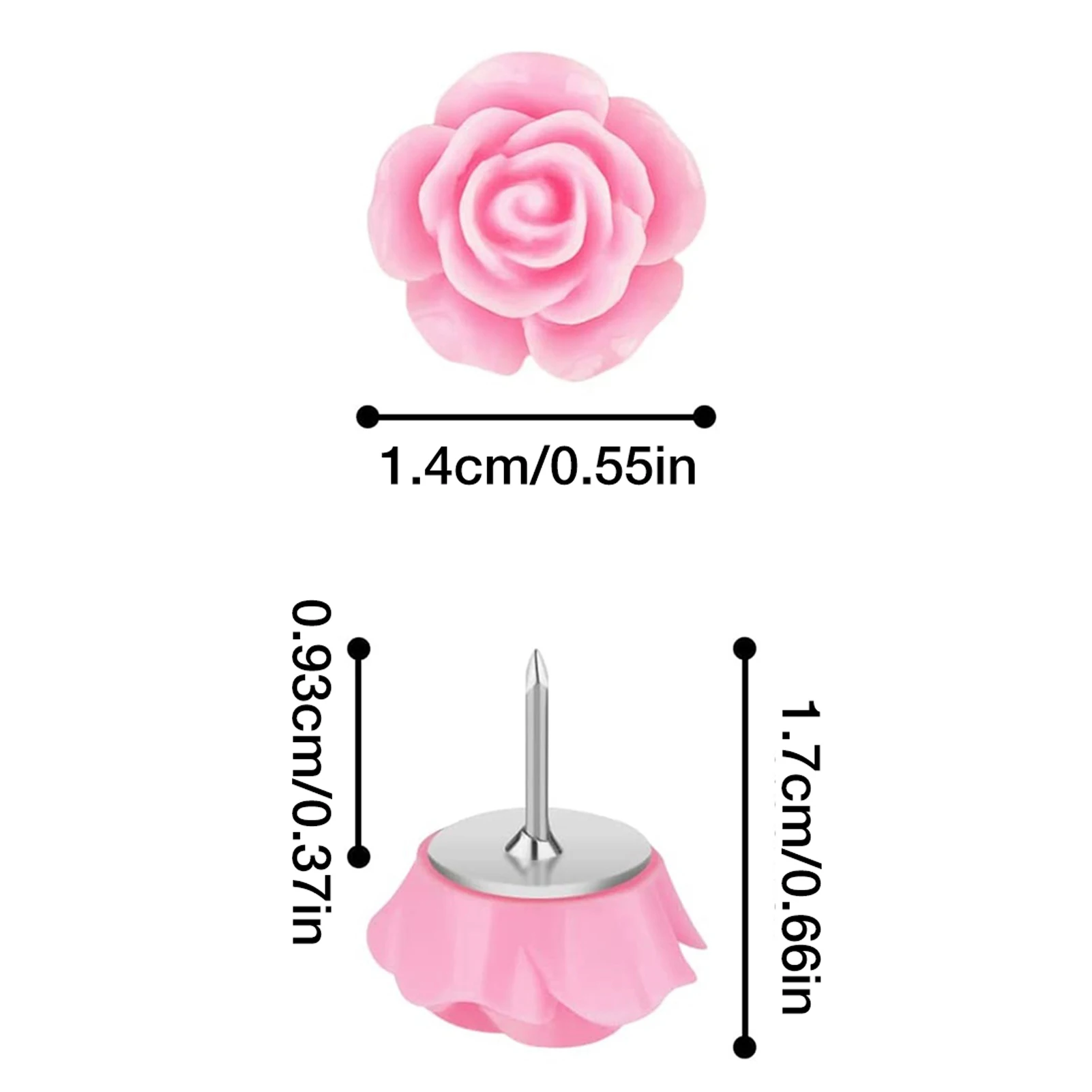 Flower Push Pins With Clips Pushpins Tacks Thumbtacks Creative Paper Clips With Pins For Cork Boards Notes Photos Wall