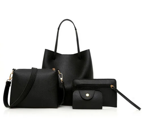

4-Piece Female Shoulder Bag Set Convenient to Use Casual Leather Handbags Suitable for Giving Gifts to Women Friends