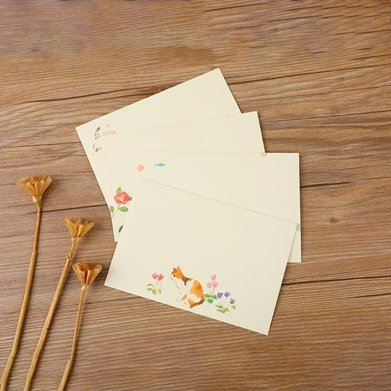 10pcs/set Cartoon Cat Envelopes for Letter Pads Cute Paper Envelope DIY Gift Wrap Wedding Party Invitation Card CoverStationery kraft paper envelopes,mailing envelopes,mini envelopes,gift card envelopes