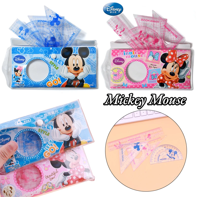 DisneyMickeyMouseRulerSetCartoonTriangularRulerProtractor