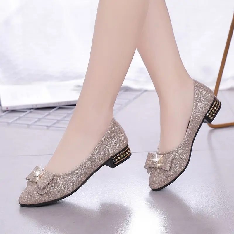 

Ladies Flat Shoes Retro Pointed Toe Leather Loafers for Women 2023 Summer Casual Flats Elegant Metal Buckle Female Shoes