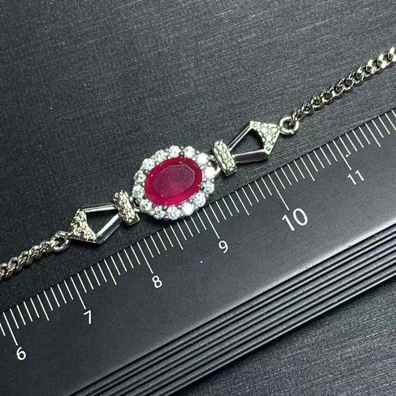 WEDDING Natural Ruby Bracelet For Women Adjustable Fine Jewelry Stone luxury fashion women jewelry anniversary & engagement