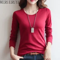 Long Sleeve T Shirt Autumn Winter Clothes Women 2024 Korean Fashion Casual Y2k Tops Solid Color O-Neck T-shirts for Women 2024