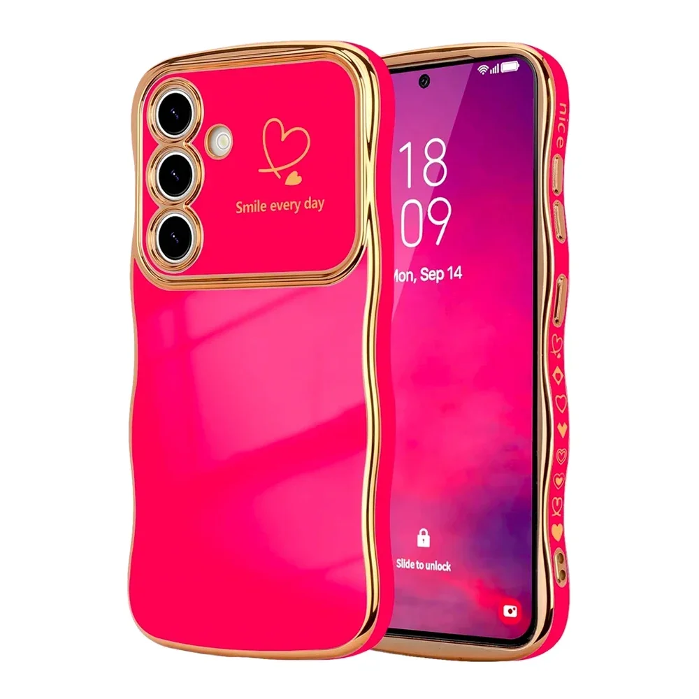 Wave Heart Shape Soft Phone Case - Stylish Protective Cover