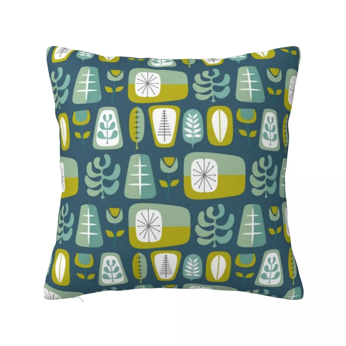 

Mid Century Modern Pillow Case Modernist Atomic Design Universal Polyester Pillowcase Cushion Zipper Spring Cover