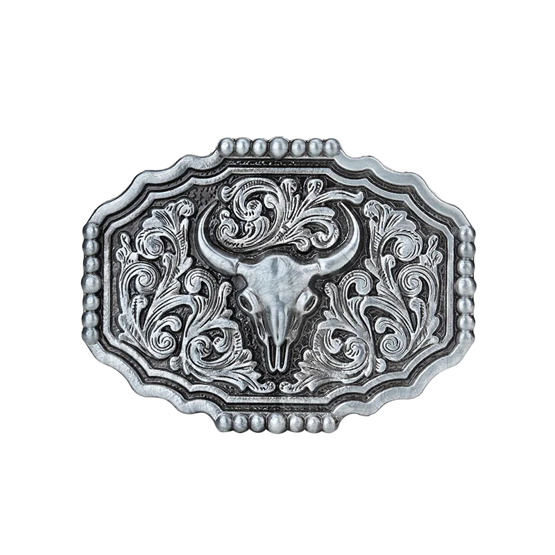 Western-Gürtelschnalle Initial Vintage-Cowboy Rodeo Silber große Gürtelschnalle für Männer Frauen – Detail 7