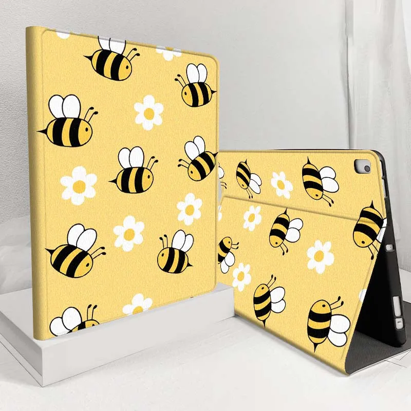 Cartoon Yellow Bee Flower Tablet Case