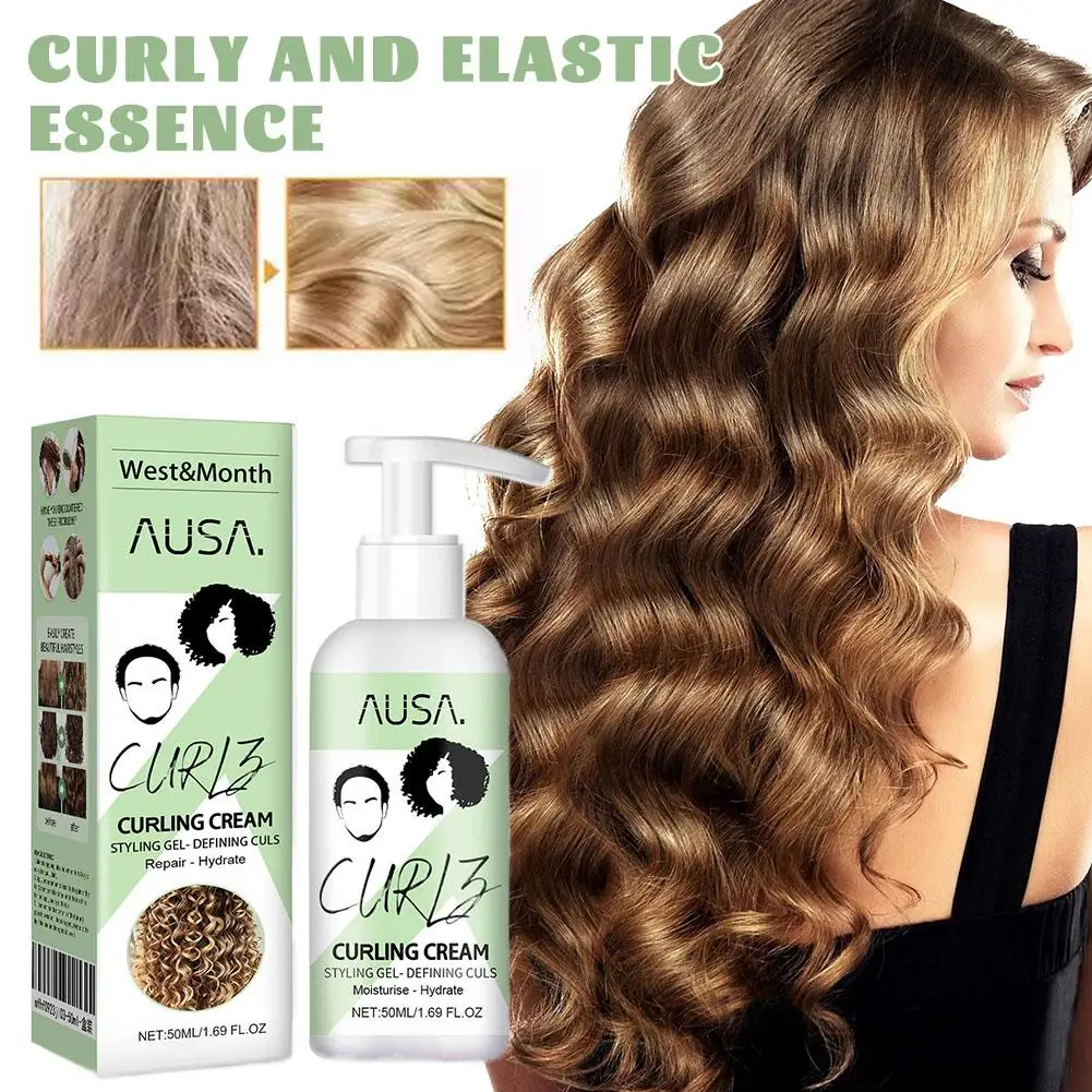 Elastic Volumizing Hair Cream Anti-Frizz Curls Volumizing Natural Styling Hair Treatment Elastin