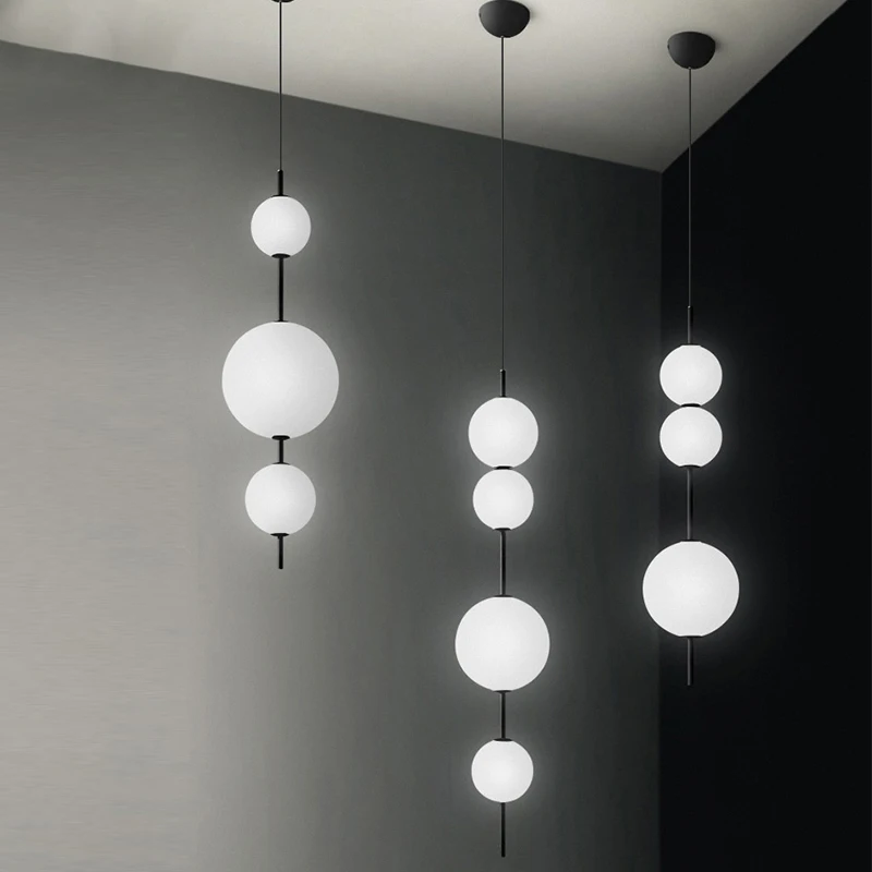 

Modern LED Gourd Pendant Lamps Glass Ball Decor Hanging Light Fixture Restaurant Pendant Lighting for Cafe Bar Bedroom Kitchen