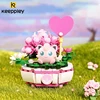 Keeppley Pokemon Building Block Pikachu Charmander Squirtle Model Toy HomeDecoration Plant Potted Flower Brick  Toy Child Gift 3