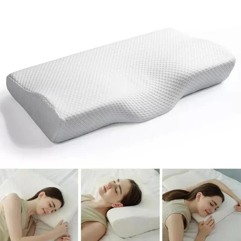 Memory Foam Bed Orthopedic Pillow Neck Protection Slow Rebound Butterfly Shaped Health Cervical Neck