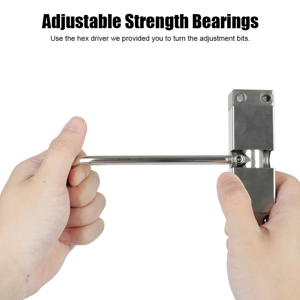Door Closer Durable Furniture Door Hardware Automatic Spring Door Closer Adjustable Stainless Steel Closing Device Security Lock