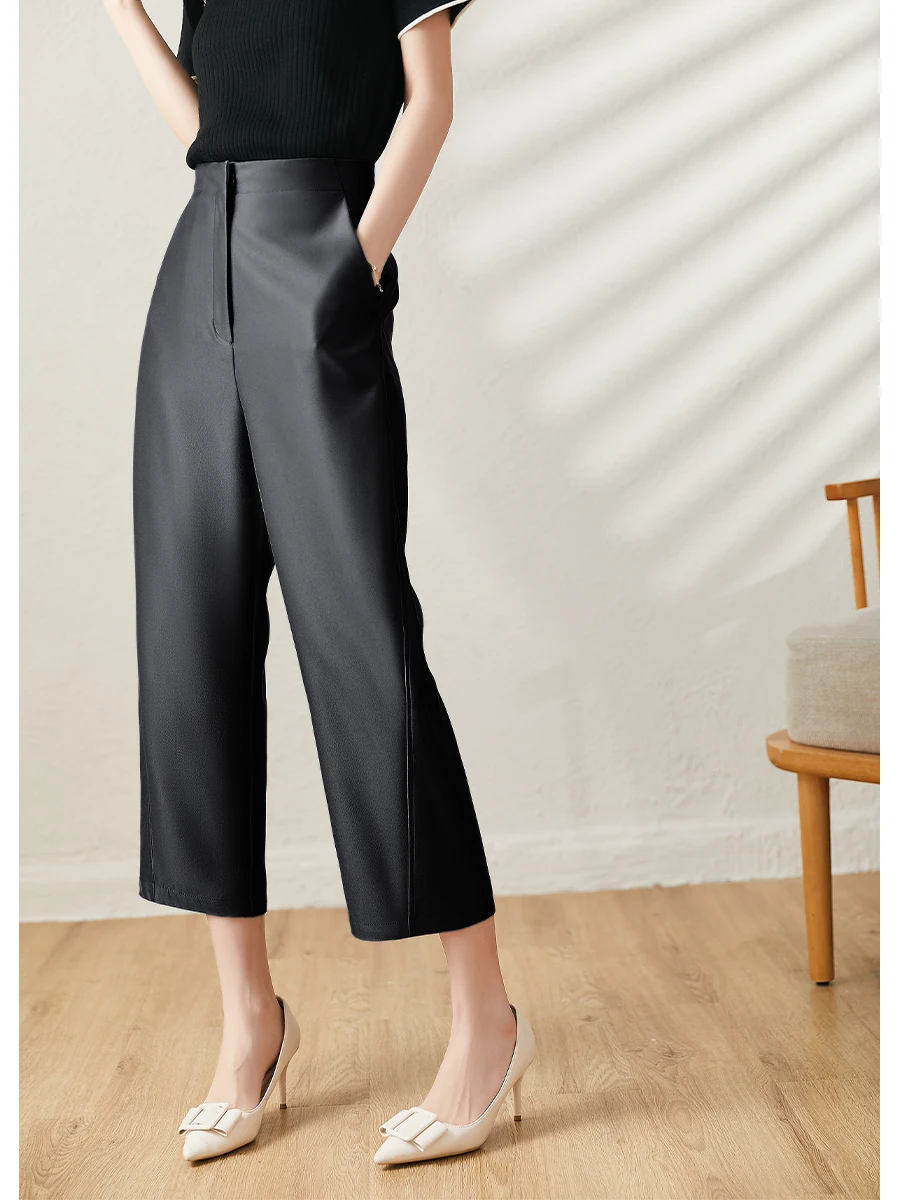 値下げしました デザインパンツ高品質の女性の服53 ウール47 天然シルクファッション夏ストレートハイウエスト韓国スタイル 激安通販 銀座 Tuguerrero Com Ar