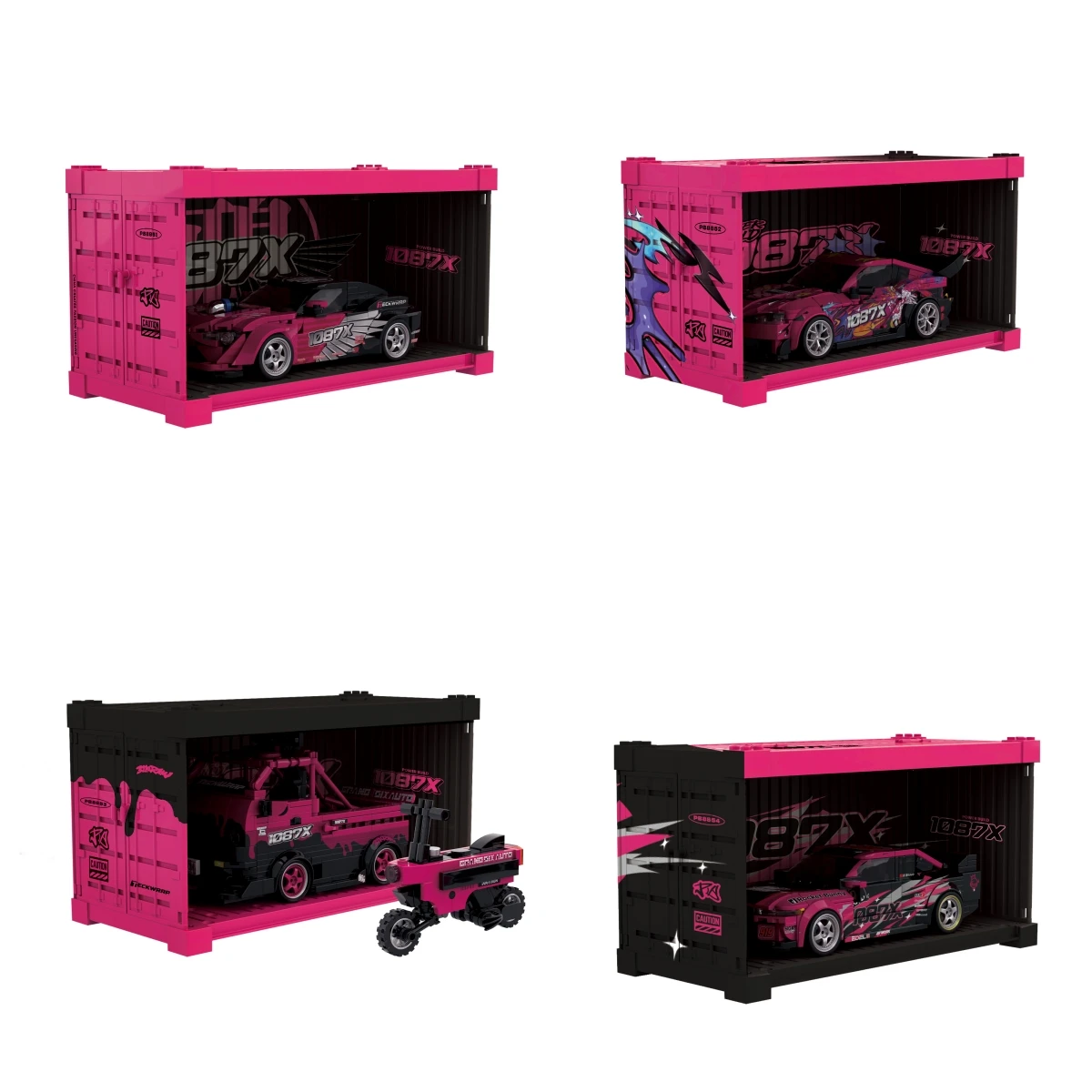 ハイパードラゴン　ボディ＆オプションパーツセット 1087X Drift Racing Team Buidling Block for Toyota Supra A90 Sport