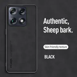 Premium Frosted Silicone TPU Leather Cover - Skin - Friendly Shockproof Case for MOTO X70 Air (Black)