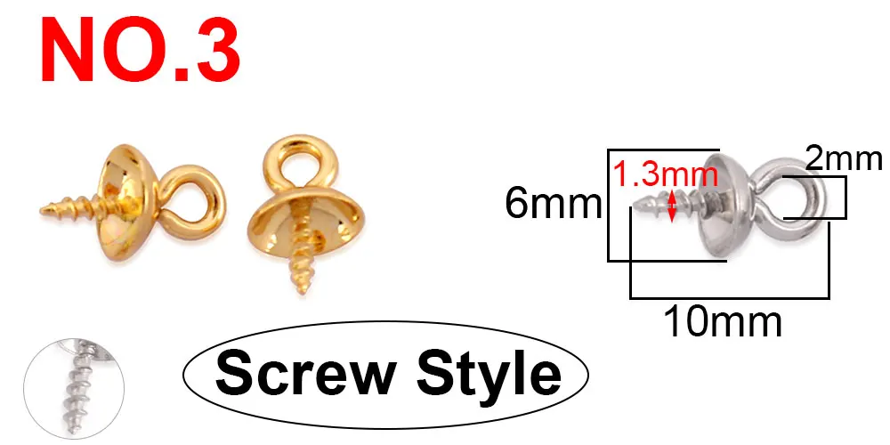 30 Stück DIY Edelstahl Tasse Perlens ch raube Augen stifte für Schmuck machen Ergebnisse End kappen Peg Bails Schraube Öse Stift Haken Ösen – Detail 4