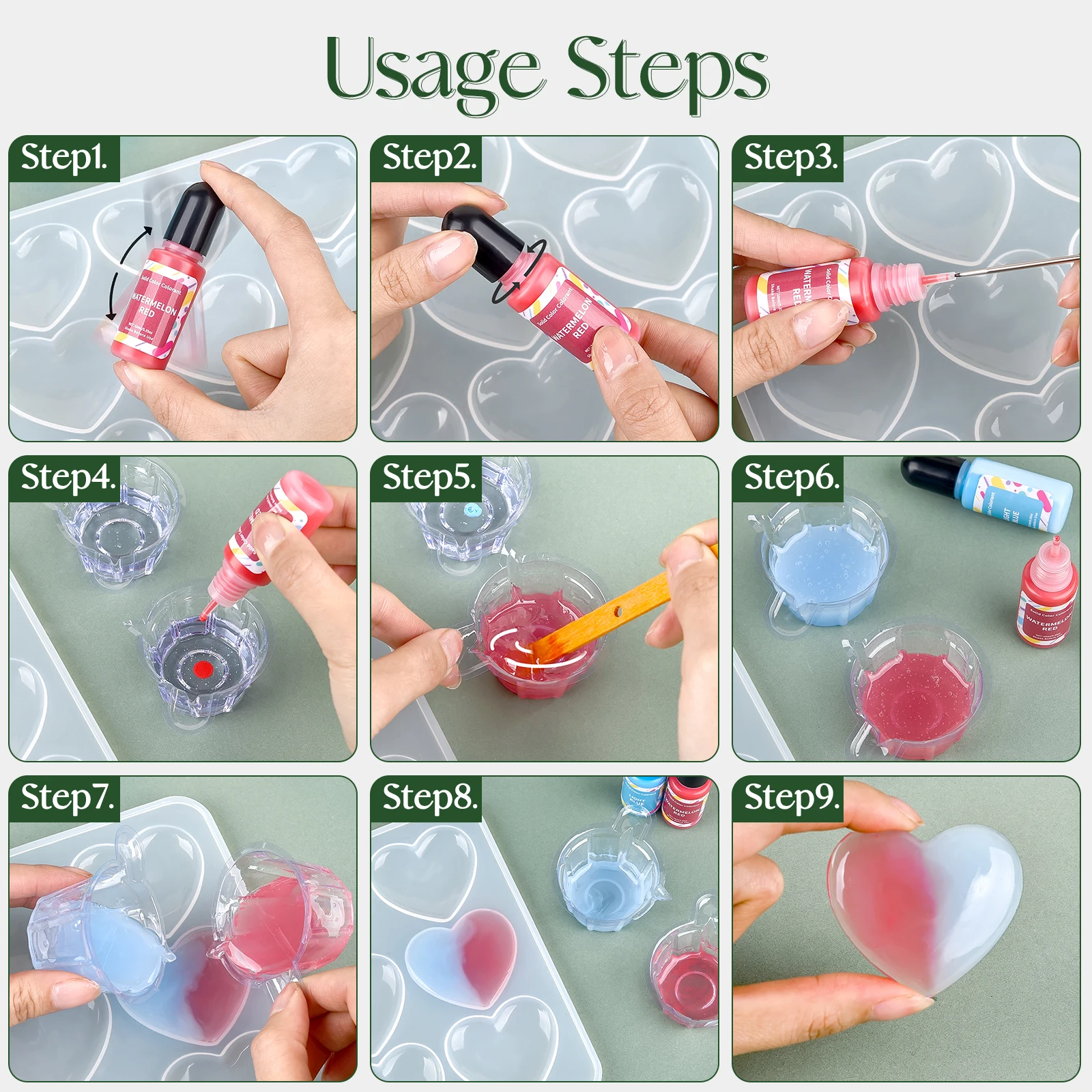 10ml 12Colors Solid Color Resin Pigment Oily Liquid Dye DIY UV Epoxy Resin Mold Jewelry Making Tools Alcohol Ink Handmade Crafts