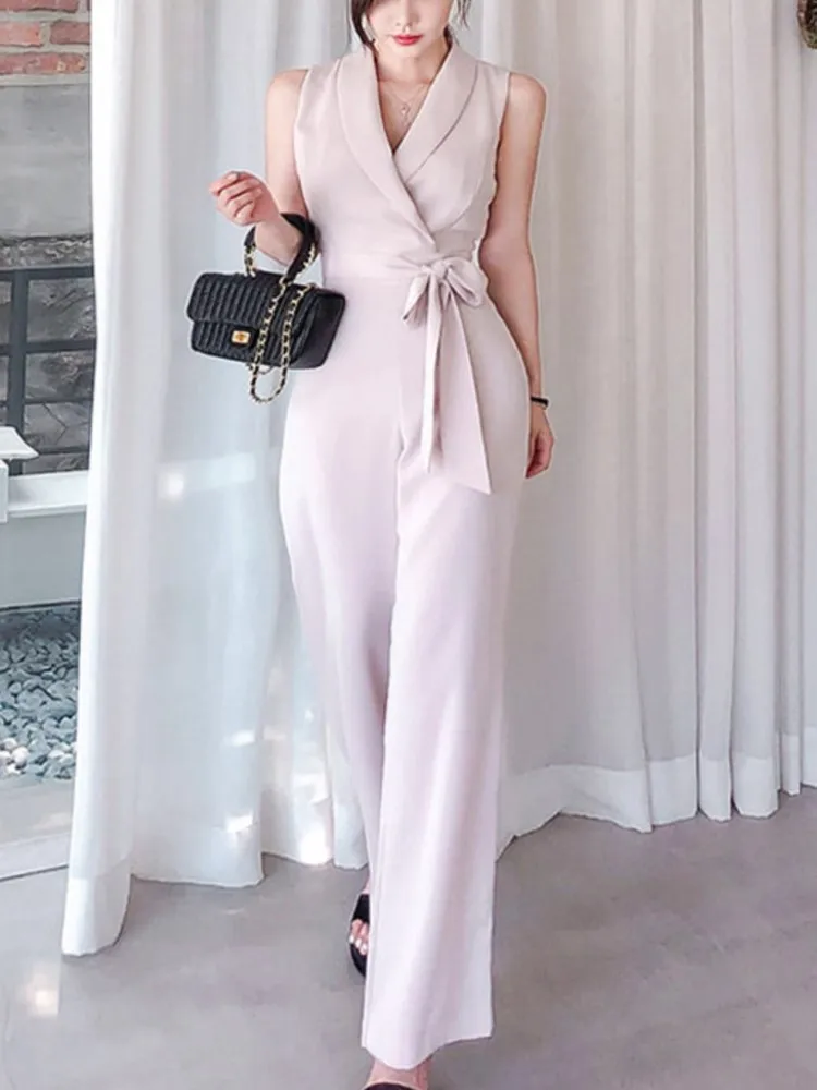 Wanita Elegan Playsuit Panjang 