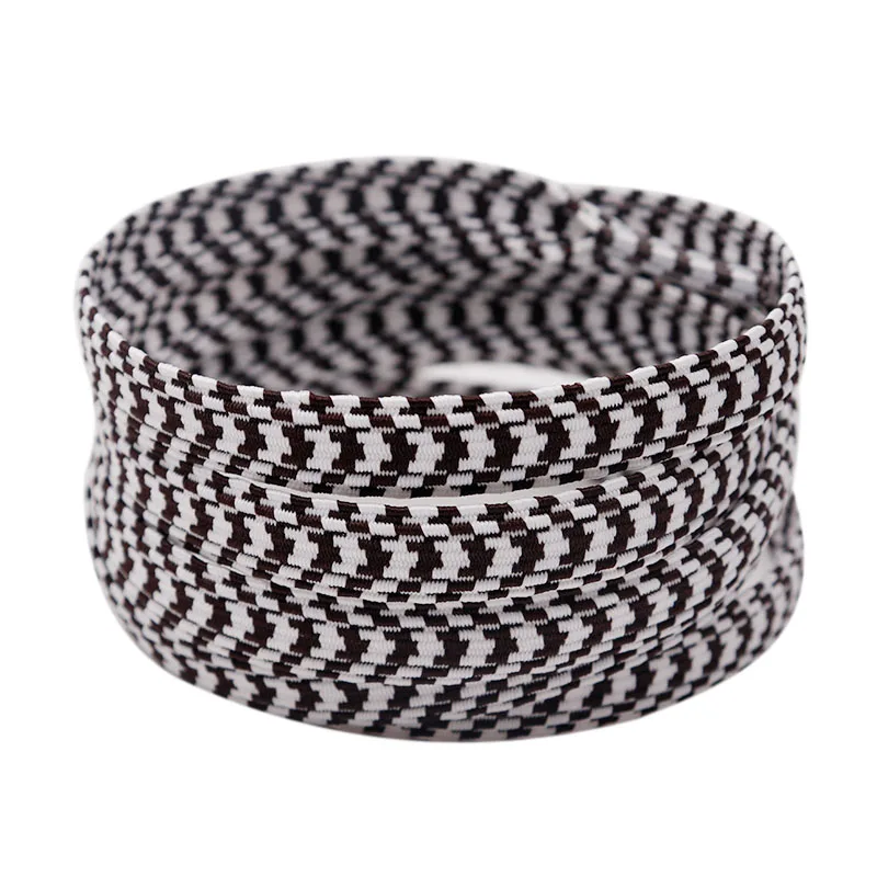 Weiou Lace Accessory Men Women Sneaker High Quality String 10.5MM Elastic Wide Lacet Black Alternate White Thickness Flat Tape