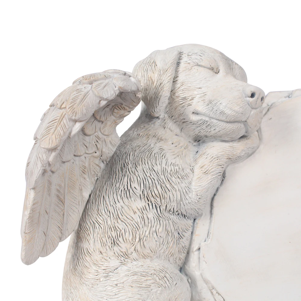 Personalized Dog Angel Memorial Garden Statue Engraved Pet Dog Memorial Stone Dog Grave Marker Any Word