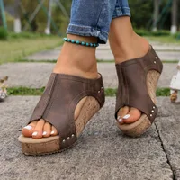 Sandales pour femmes 2026 – Nouveauté été – Sandales rétro à talons hauts – Sandales décontractées à bout ouvert et compensées – Sandales de créateur – Sandalias De Mujer 4