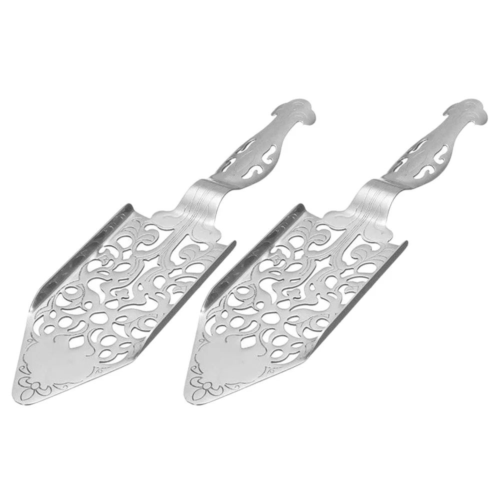 

2Pcs Vintage Spoon Dripper Stainless Steel Absinthe Spoon Delicate Absinthe Spoon Wormwood Spoon