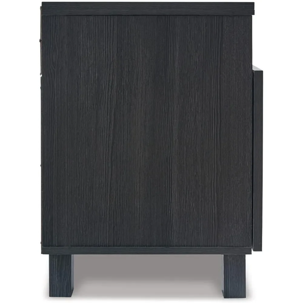 Signature Design by Ashley Yarlow Urban TV Stand Fits TVs up to 68" with 3 Cabinet Doors and Adjustable Storage Shelves, Black 5