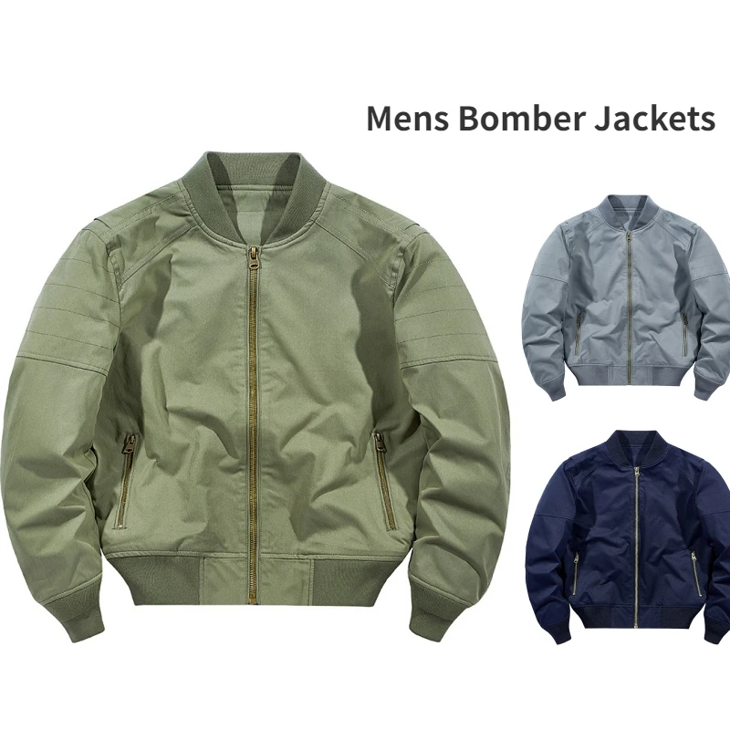 RTRDE Mens Jackets, Casual Lightweight Varsity Bomber Jacket Coat