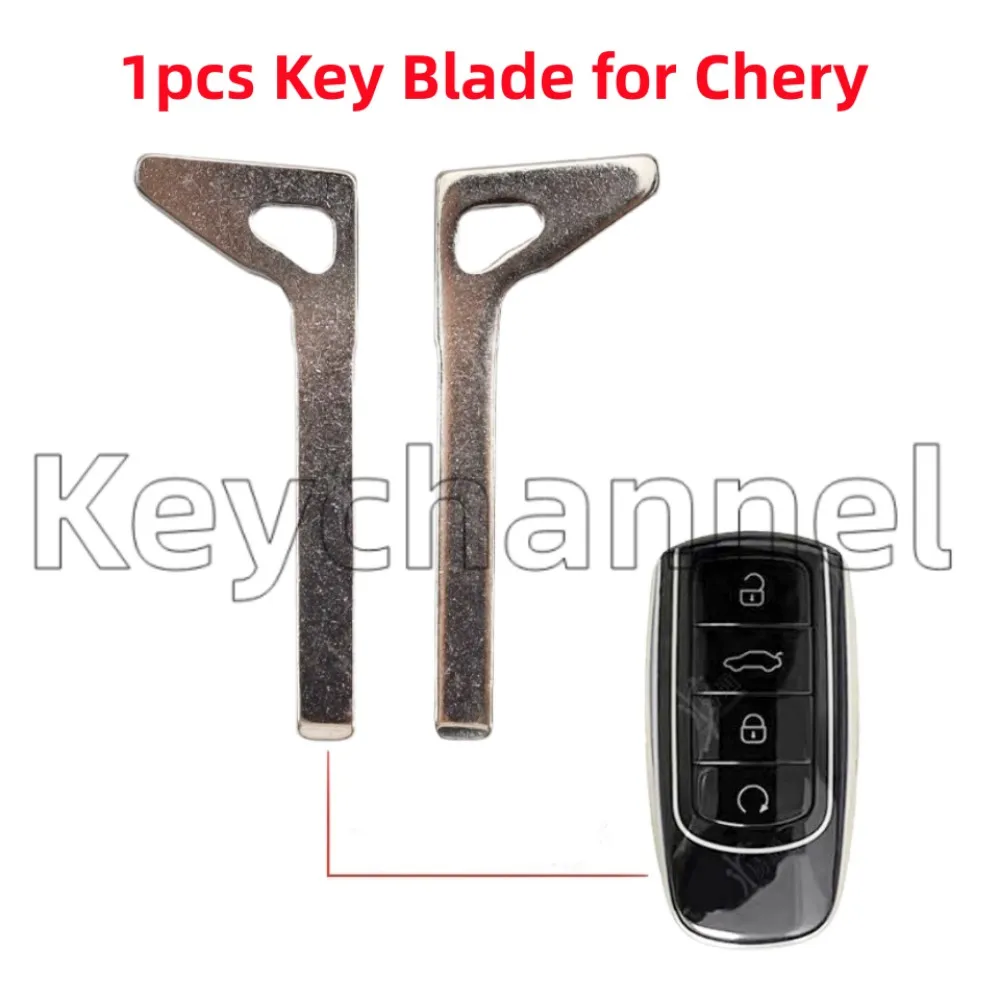 Keychannel 1pcs Emergency Key Blank Car Smart Key Blade Keyless Fob Remote Blade Remote Key for Chery Tiggo 8 plus ARRIZO PLUS