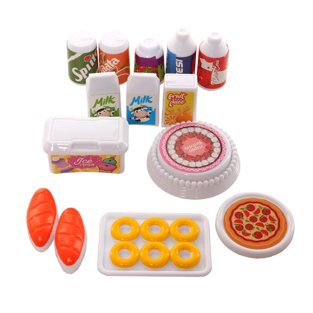 Moda 30 pçs/lote mini comida para barbie crianças jogo casa de bonecas em  miniatura alimentos