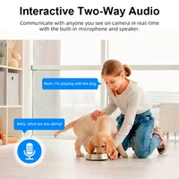 Caméra IP Fuers 4K 8MP, surveillance intérieure sans fil WiFi, fonctionne avec l'application Tuya Smart Home, suivi automatique, sécurité CCTV, moniteur pour bébé 2