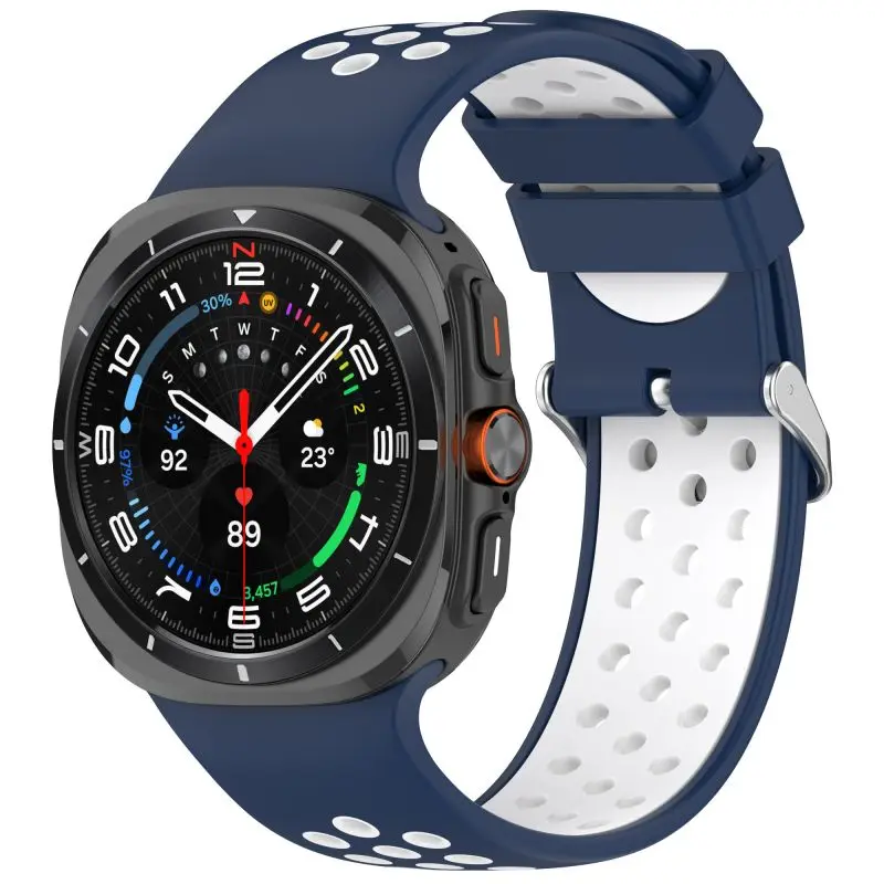 Dual-Tone Silicone Sports Strap Bracelet