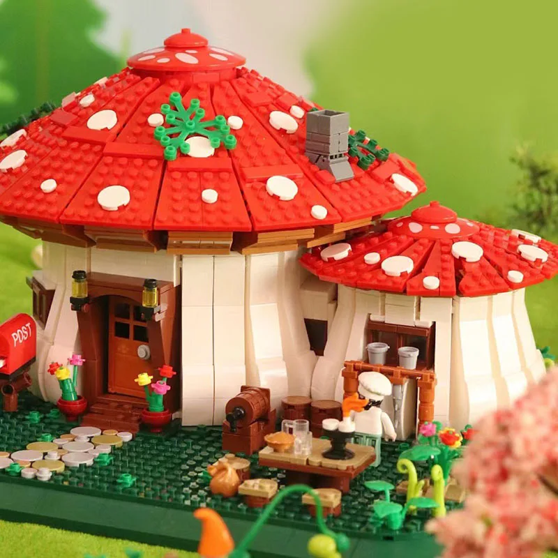 2233PCS Fairy Tale Mushroom House Building Blocks Village