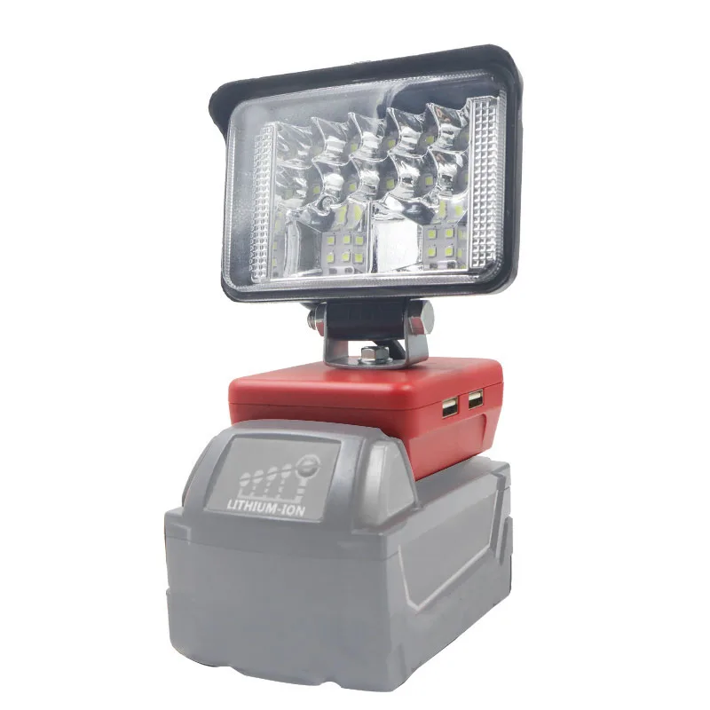 3inch Car LED Work Light Lamp Flashlight USB Mobile Phone Charger Torch Spotlight For Milwaukee 14.4V 18V Li-ion Battery for M18 2