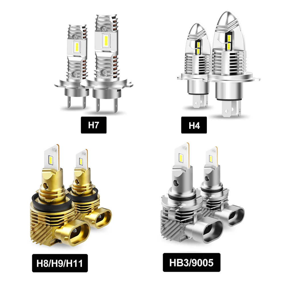 2Pcs 16000Lm H4 H7 LED Lamps Wireless H8 H11 Car Headlight Head Lights 9005 HB3 LED Bulb Headlamp for Automotive 12V 6000K White led car lights,led lights,led bulbs,led headlights,led car headlights,car headlamps