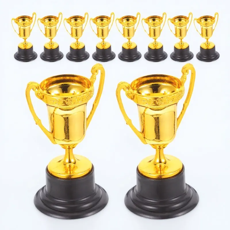 10Pcs 경량 플라스틱 트로피 모델 인정 상금을 위한 미니 상패 학교 보상 게임 대회