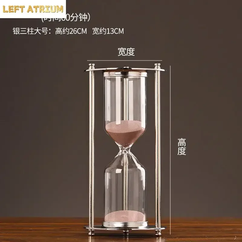 15/30/60분 철제 모래시계 주방 학교 크리스탈 모래시계 보라색 모래시계 차 타이머 홈데코레이션