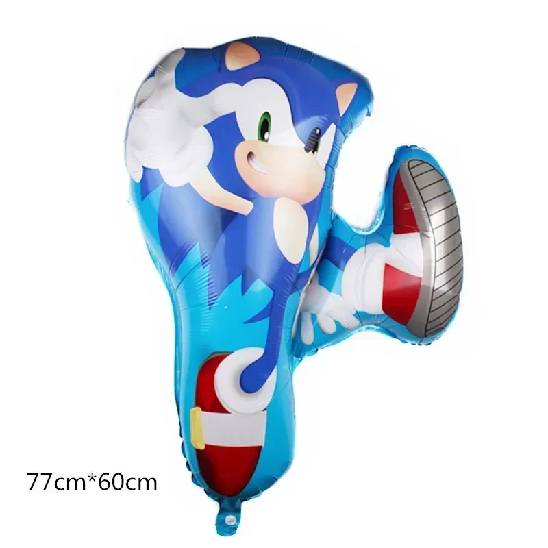 thumbnail image 1 of Globos con números para decoración de fiesta de Sonic The Hedgehog, regalos para baby shower, séptimo y octavo cumpleaños, caja de palomitas de maíz, bolsa de dulces, plato de papel y servilleta, 1 of 5