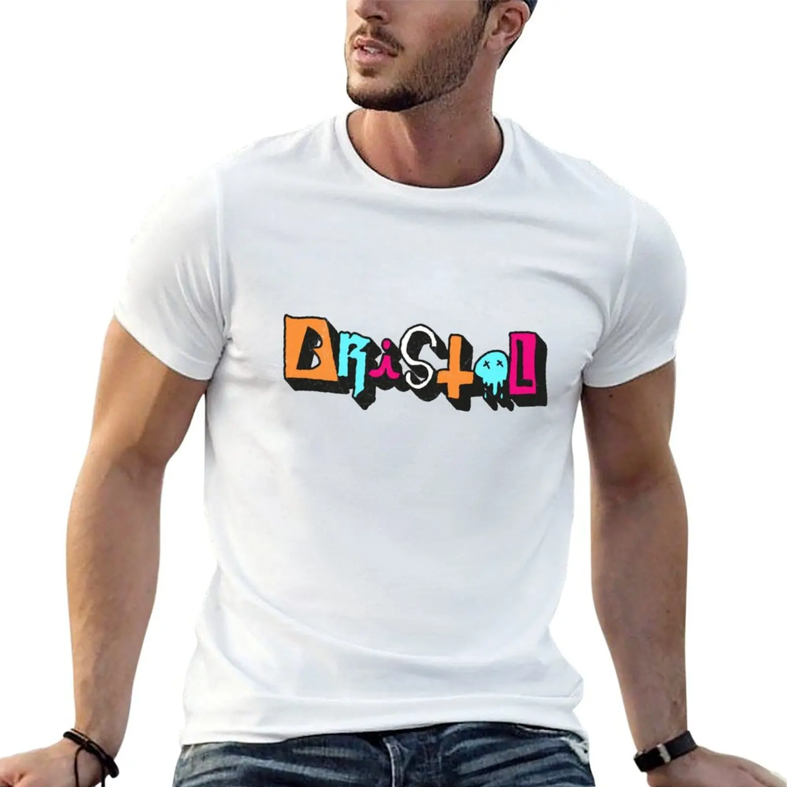

BRISTOL Custom Text Birthday Name T-shirt graphics oversized customs kawaii clothes slim fit t shirts for men