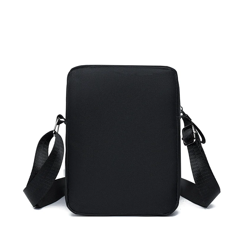 Black adjustable shoulder bag | Unisex shoulder bag, zipper closed, durable polyester lining, suitable for daily commuting neces
