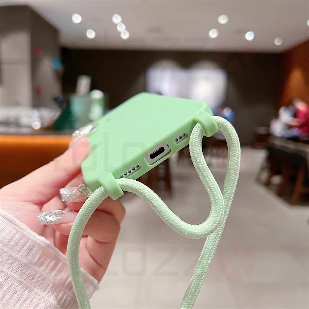 Crossbody Phone Case For Iphone With Silicone Strap And Bumper_voghion.com