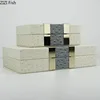 Minimalism Leather Jewelry Boxes Wood Rectangle Cosmetic Jars Dresser Table Desk Decoration Exquisite Jewelry Storage Jar 1