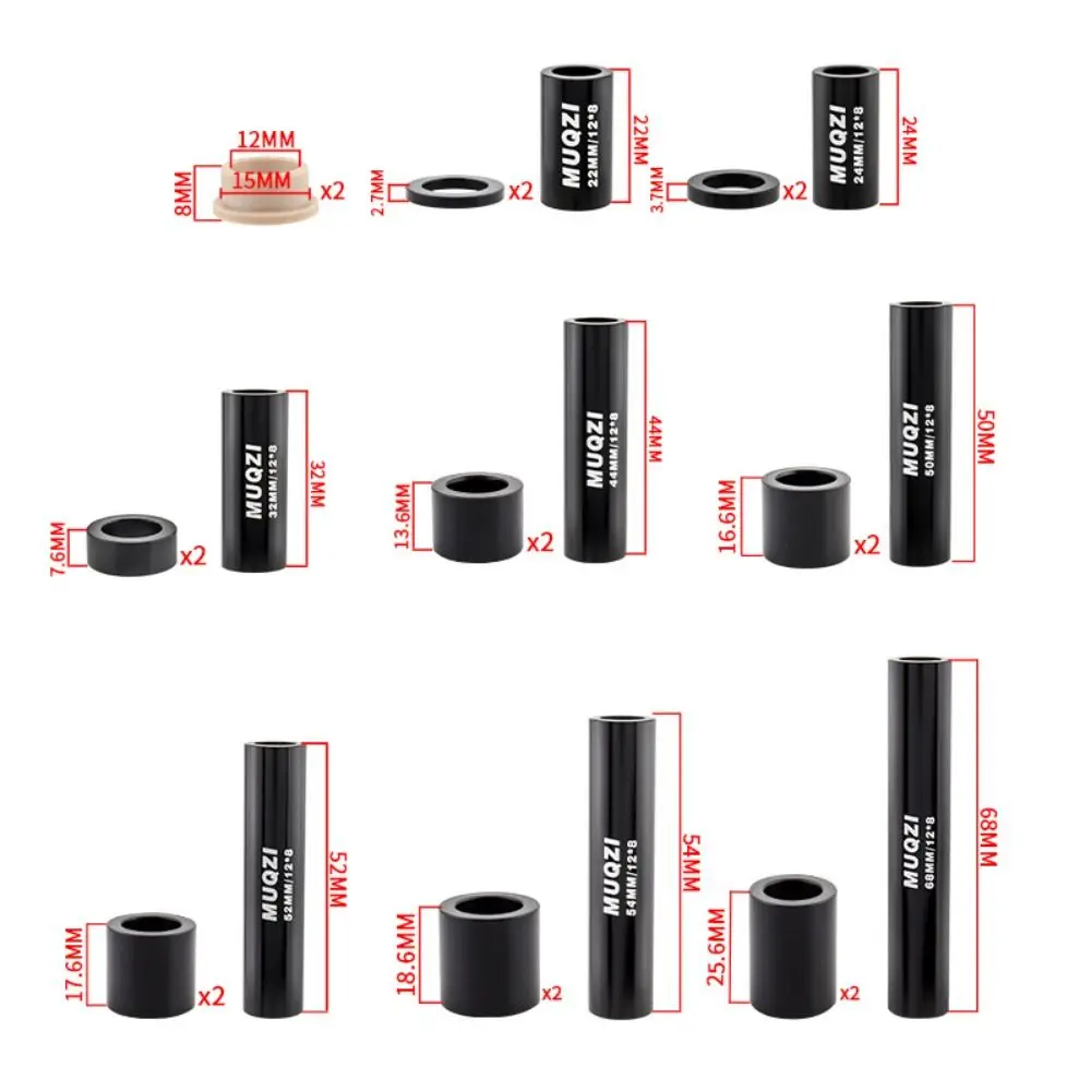 MTB 리어 쇼크 부싱 ID 12.7mm 22 - 68mm 충격 흡수 장치 DU 부싱 교체 가능 OD 15mm 자전거 리어 쇼크 흡수 장치