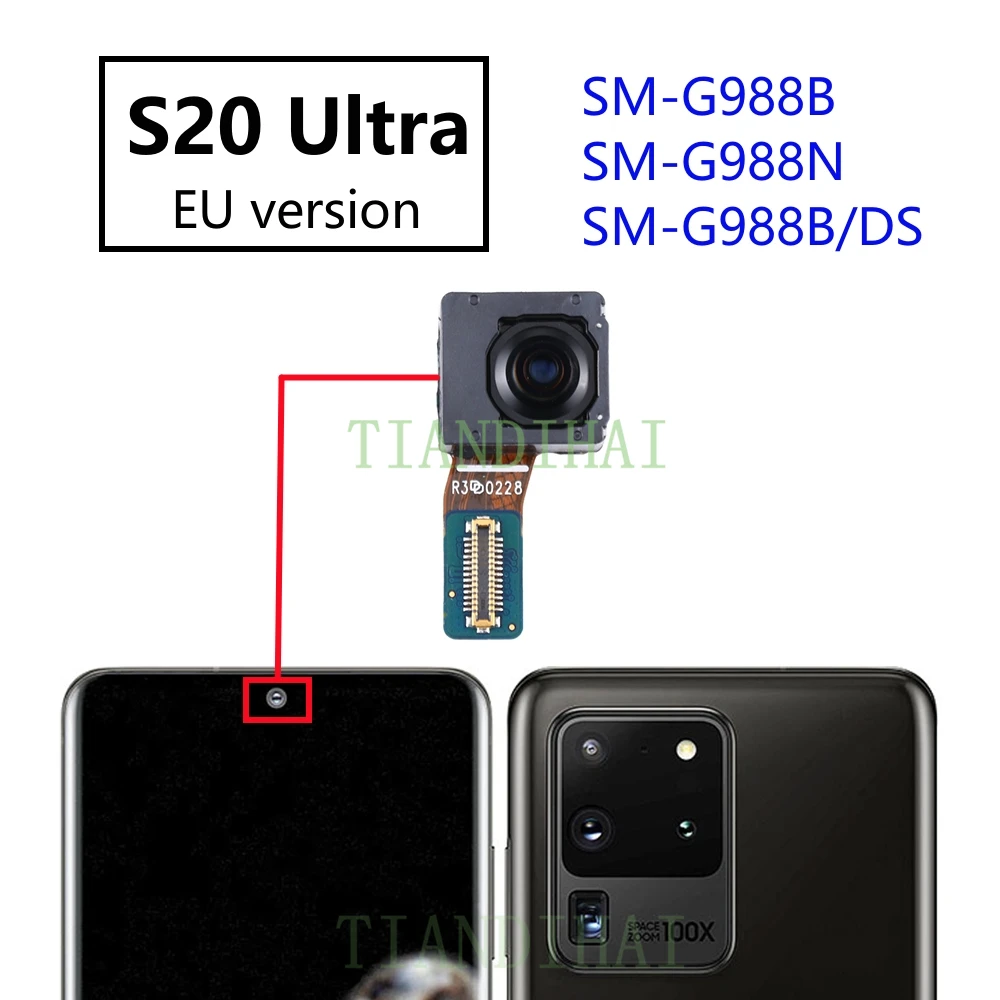 Main Front Camera For Samsung Galaxy S20 Ultra S20Ultra G988B G988U G988N 5G Rear Back Camera Module Flex Cable Parts