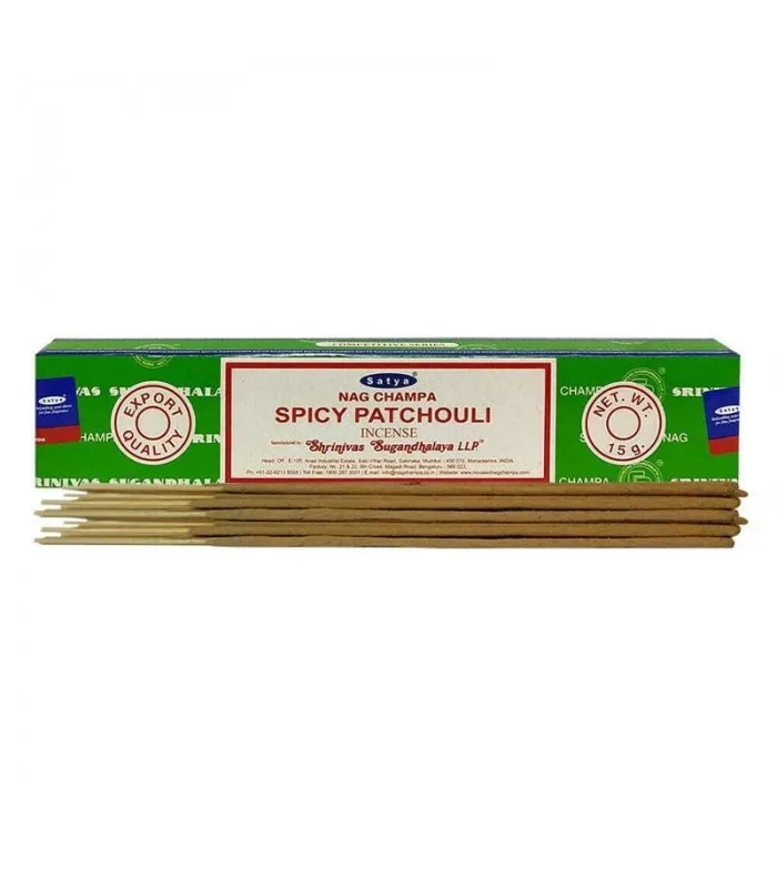 Bastoncini Di Incenso Intenso Patchouli-Patchouli Piccanti-Nag Champa - Satya - 15Gr